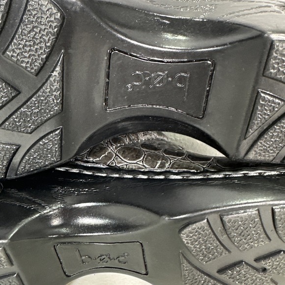 B.O.C Born Concept size 10  Peggy Croc Embossed Clog GRAY Faux Leather Shoe - Picture 9 of 9